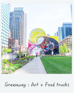 Se promener le long de la Greenway a Boston : food trucks et art contemporain
